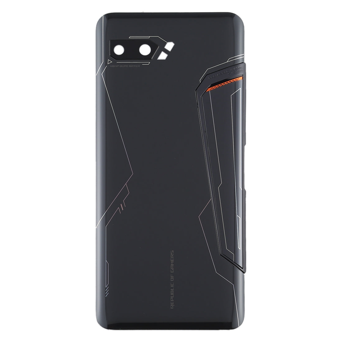 Back Cover for Asus ROG Phone II ZS660KL I001D I001DA I001DE(Jet Black)