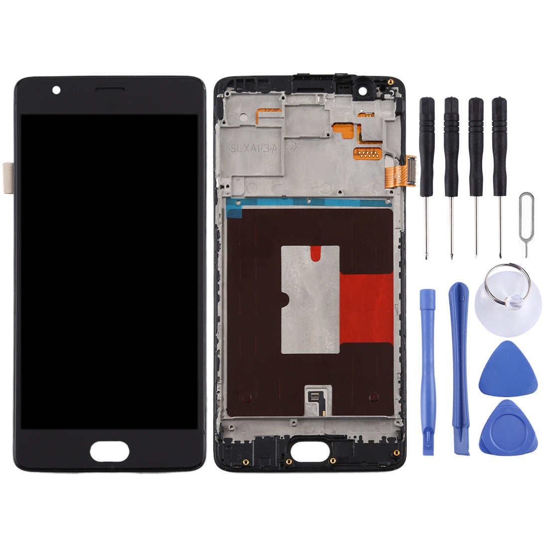 For OnePlus 3 / 3T A3000 A3010 TFT Material LCD Screen and Digitizer Full Assembly with Frame (Black)