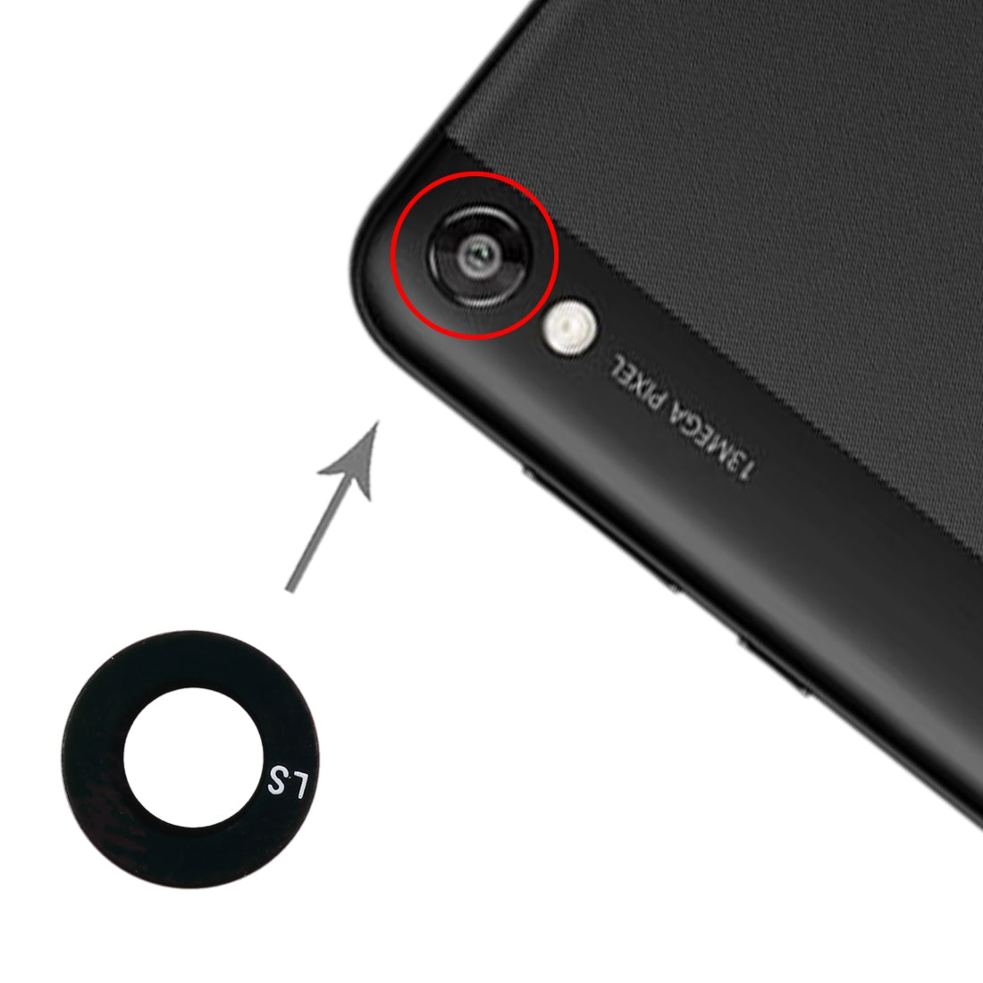 For Huawei Honor 8S / Play 3e 10pcs Original Back Camera Lens