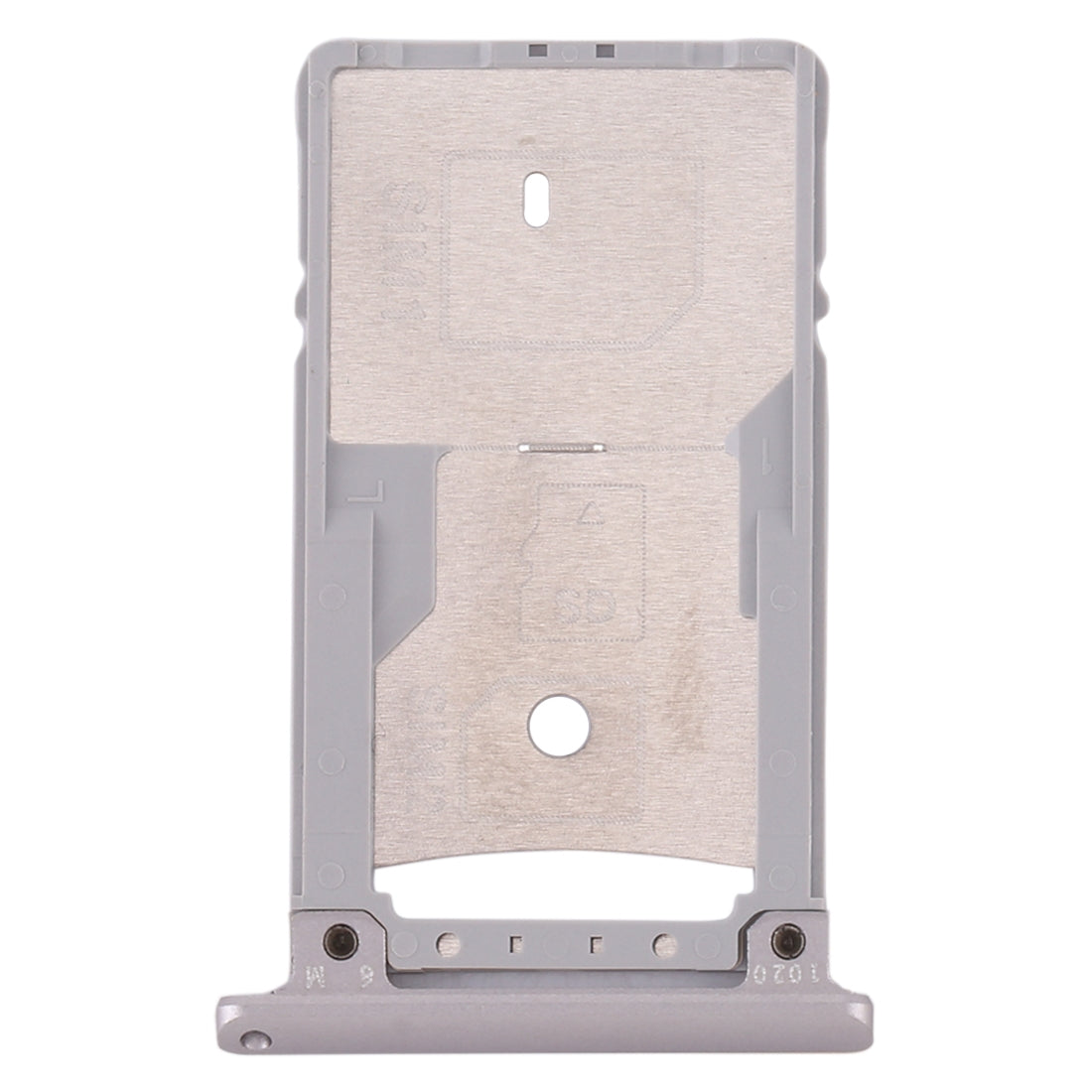 SIM Card Tray + SIM Card Tray + Micro SD Card Tray for Asus Zenfone 3 Laser ZC551KL Z01BDC(Silver)