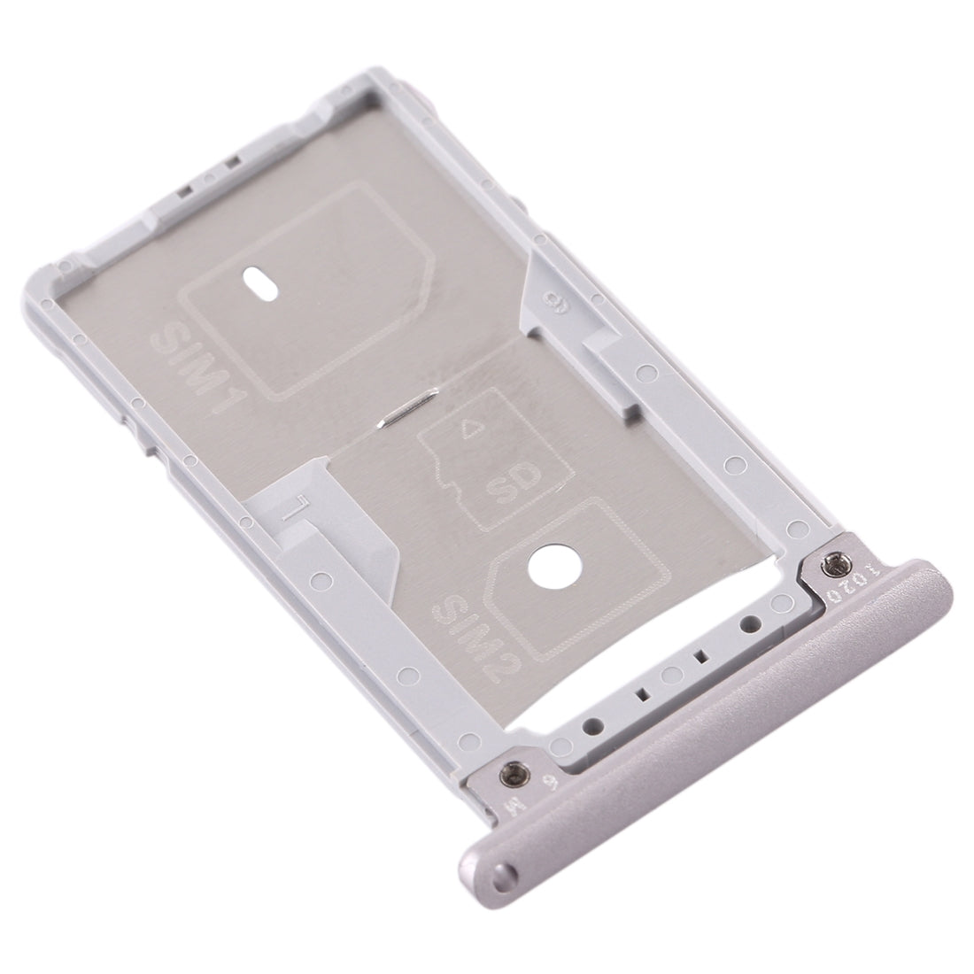 SIM Card Tray + SIM Card Tray + Micro SD Card Tray for Asus Zenfone 3 Laser ZC551KL Z01BDC(Silver)
