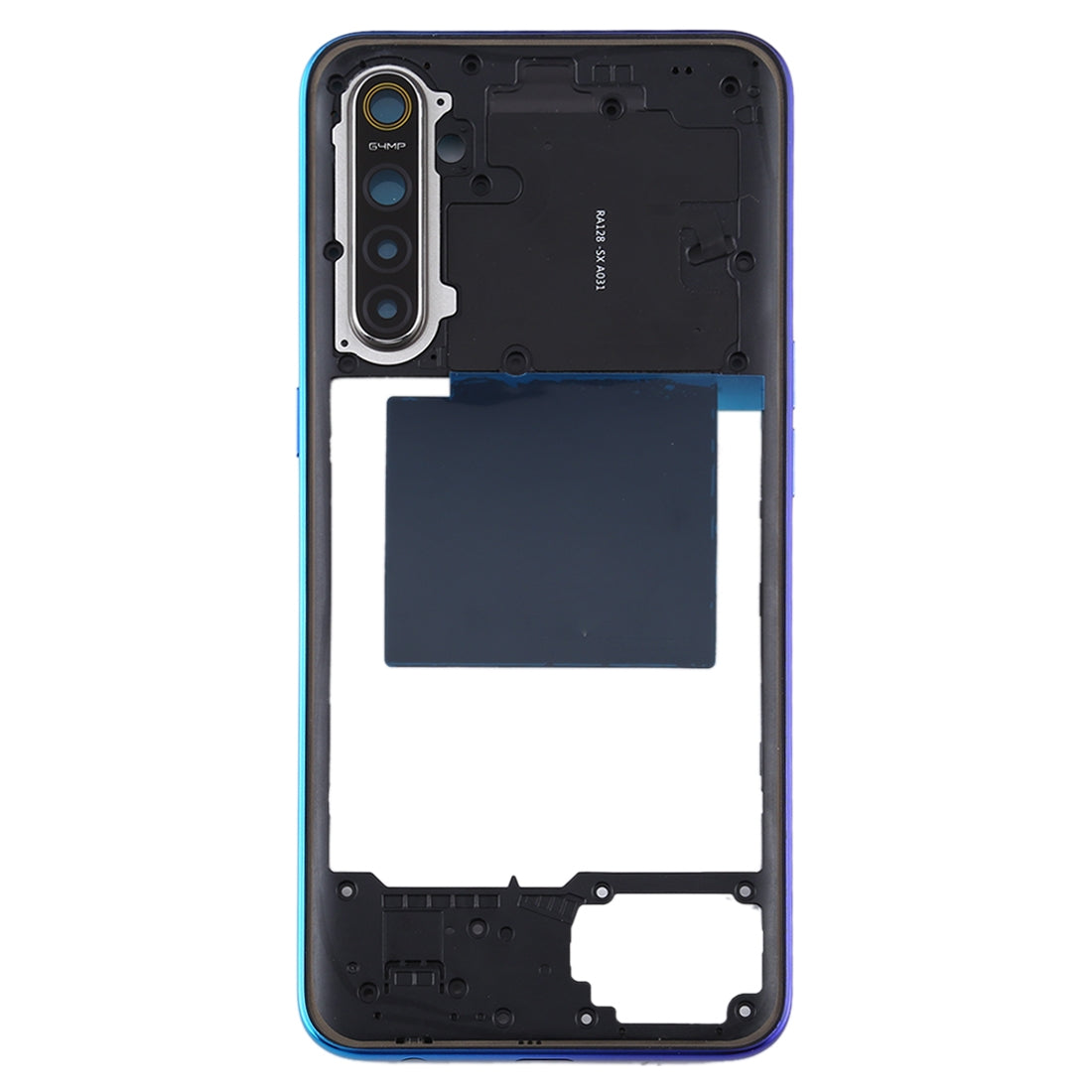 For OPPO Realme X2 Original Middle Frame Bezel Plate (Blue)