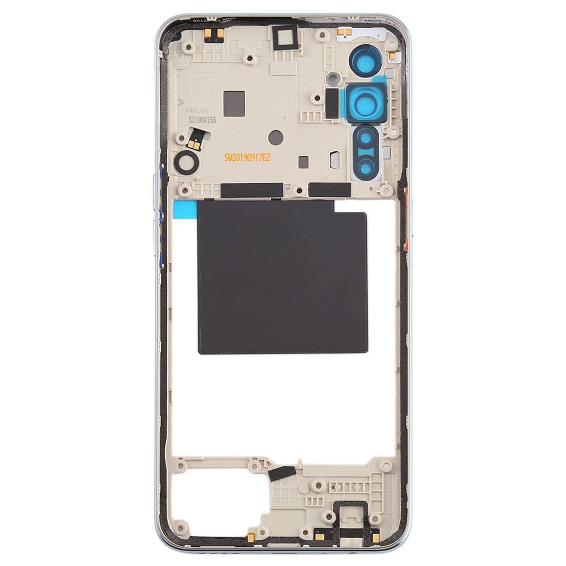 For OPPO Realme X2 Original Middle Frame Bezel Plate (White)