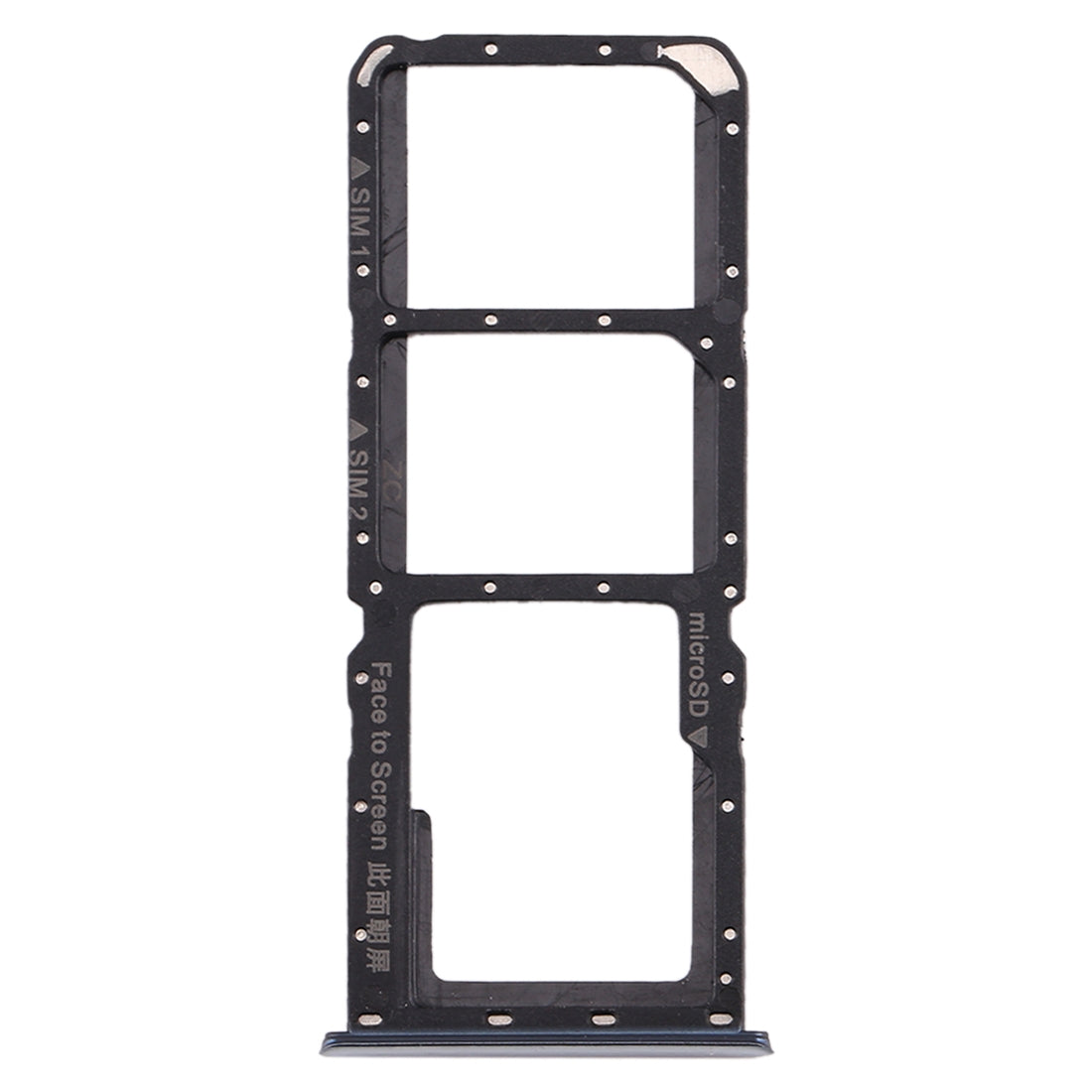 For OPPO Realme X2 SIM Card Tray + SIM Card Tray + Micro SD Card Tray (Silver)