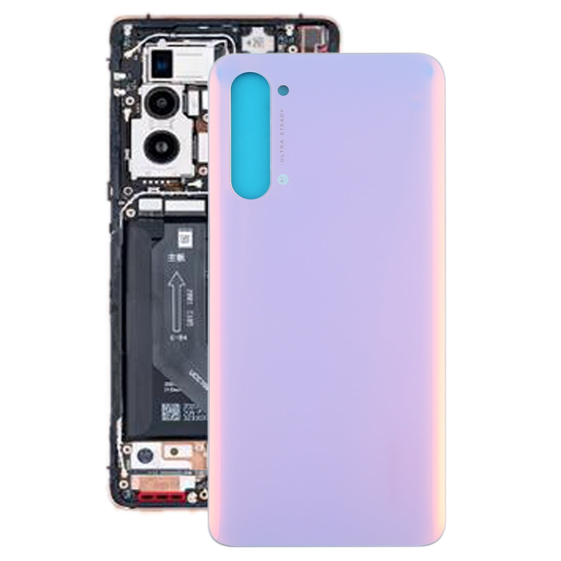 For OPPO Reno3 5G Battery Back Cover (White)