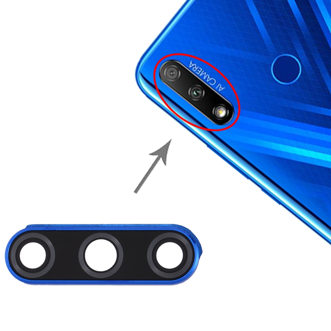 For Huawei Honor 9X Camera Lens Cover (Blue)