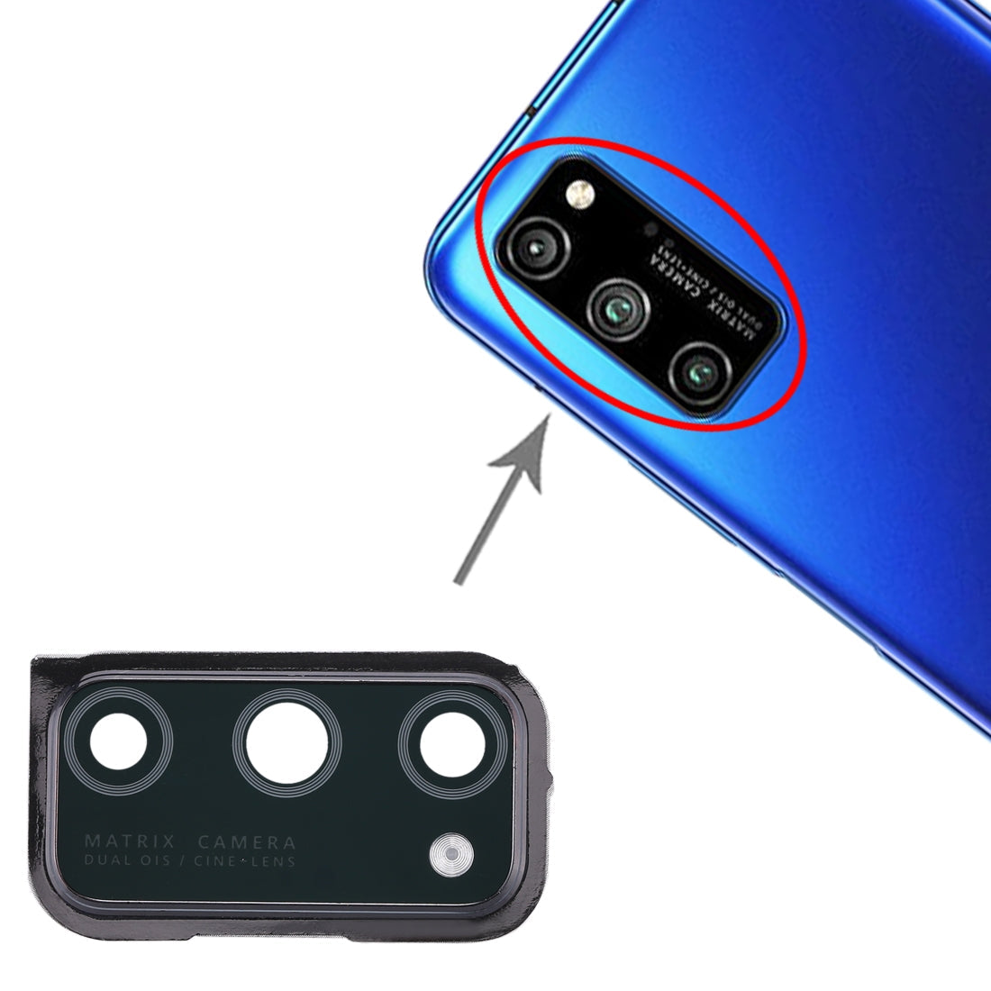 For Huawei Honor V30 Pro Original Camera Lens Cover (Black)