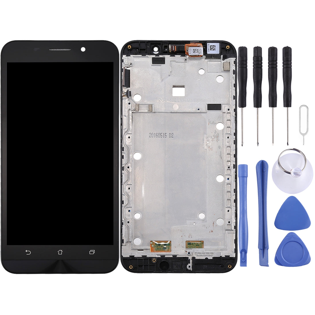 OEM LCD Screen for Asus ZenFone Max / ZC550KL / Z010DA Digitizer Full Assembly with Frame?Black)