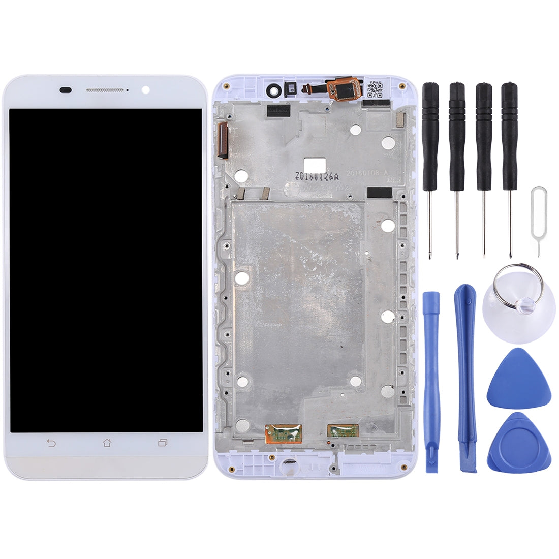 OEM LCD Screen for Asus ZenFone Max / ZC550KL / Z010DA Digitizer Full Assembly with Frame?White)