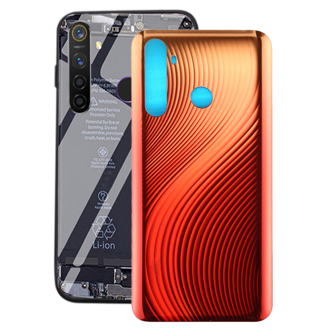 For OPPO Realme 5 Pro / Realme Q Battery Back Cover (Orange)