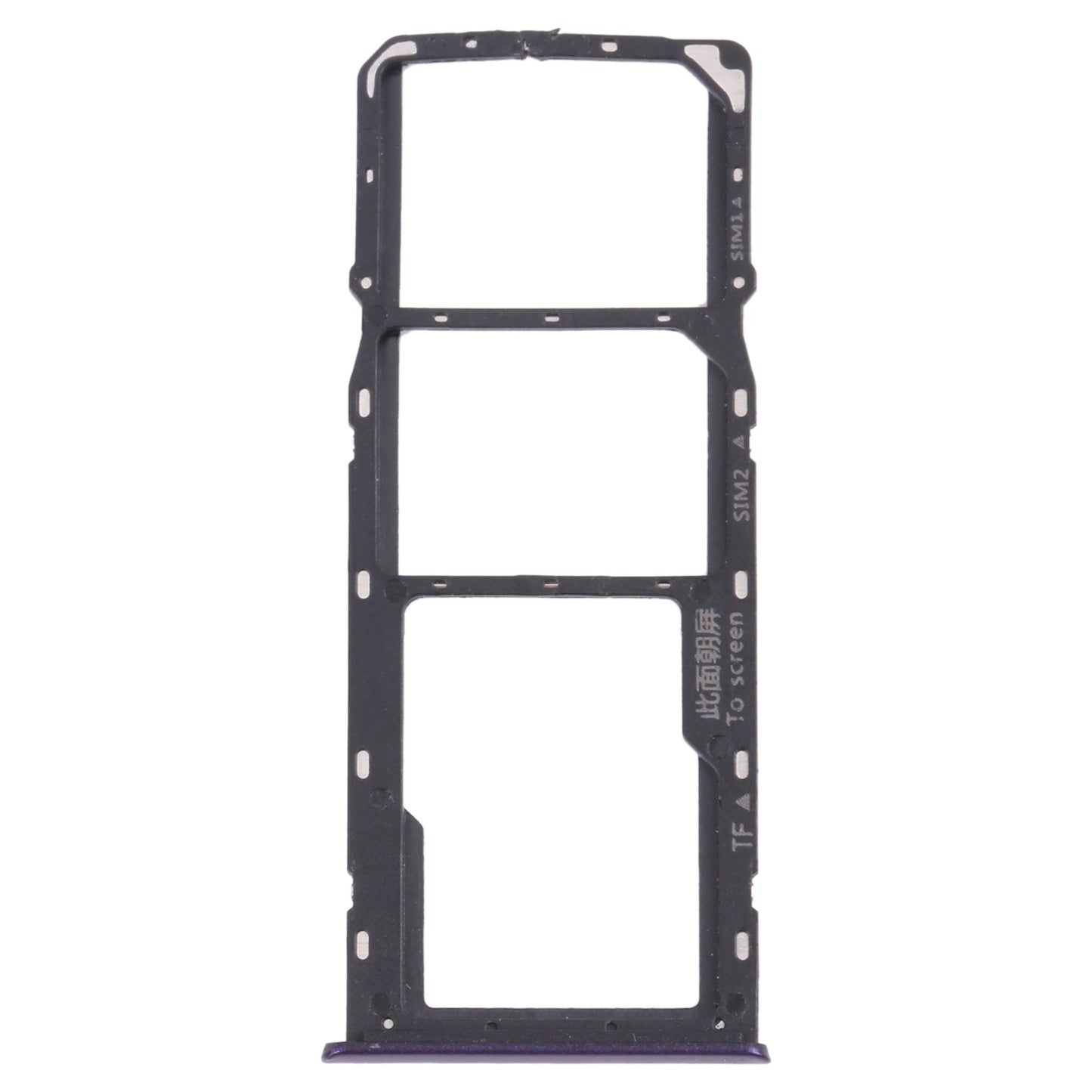For OPPO Realme 5 SIM Card Tray + SIM Card Tray + Micro SD Card Tray (Purple)