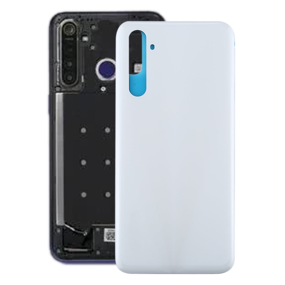 For OPPO Realme 6 Battery Back Cover (White)