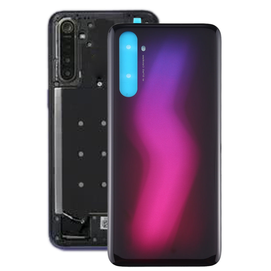 For OPPO Realme 6 Pro Original Battery Back Cover (Purplish Red)