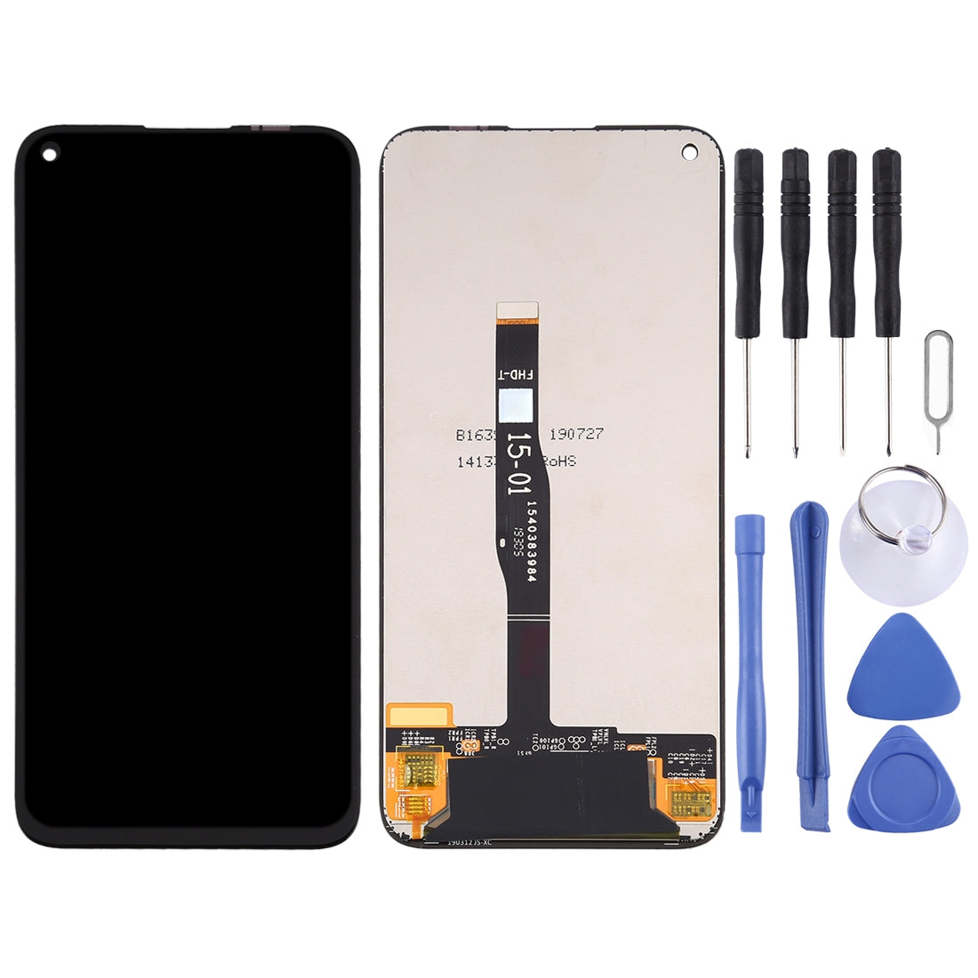 LCD Screen and Digitizer Full Assembly for Huawei P40 Lite / JNY-L21A / JNY-L01A / JNY-L21B / JNY-L22A / JNY-L02A / JNY-L22B / JNY-LX1(Black)