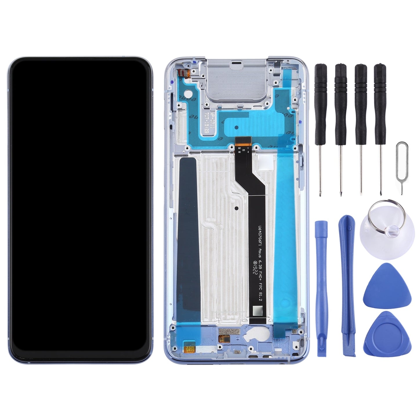 OEM LCD Screen for Asus Zenfone 6 ZS630KL I01WD Digitizer Full Assembly with Frame?Silver)