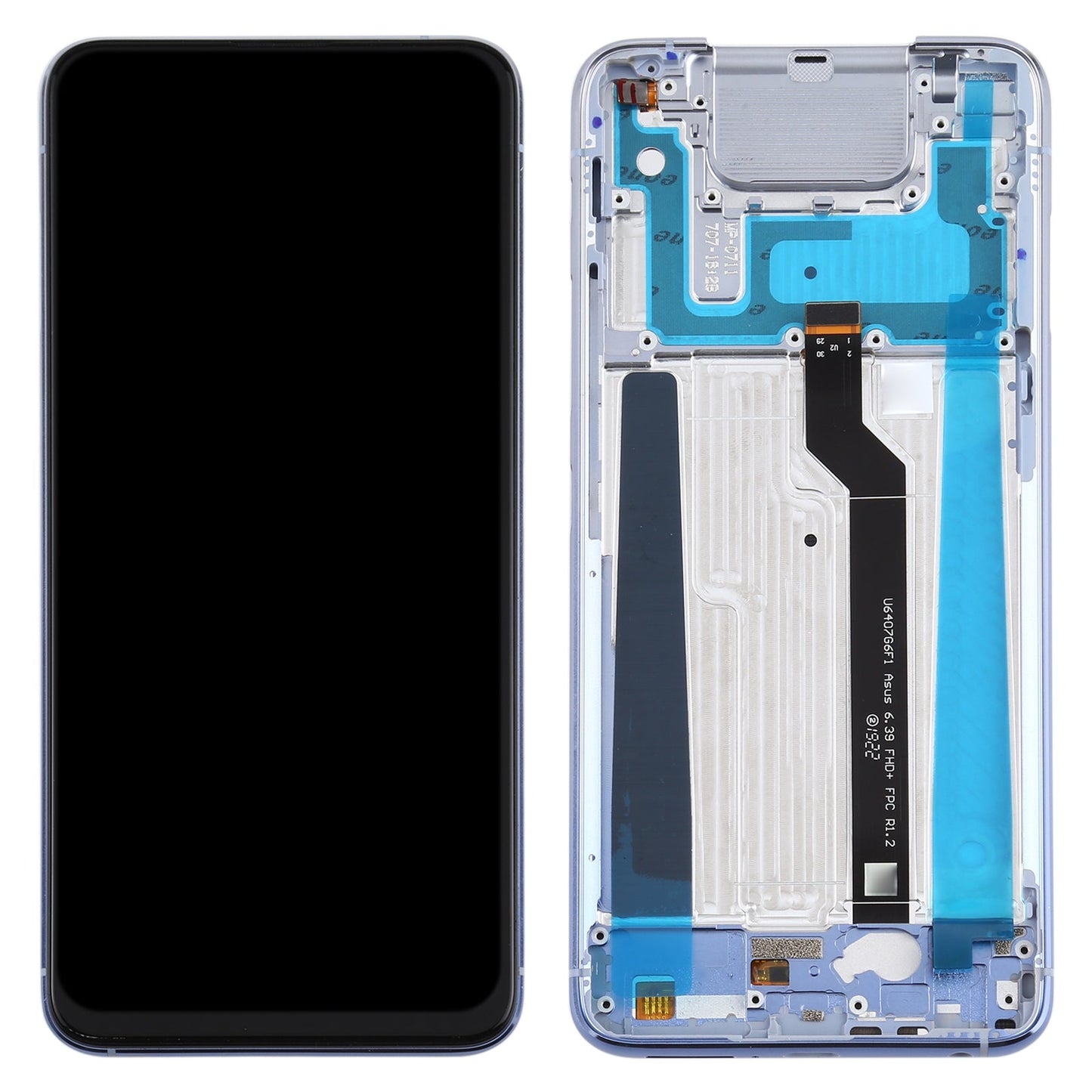 OEM LCD Screen for Asus Zenfone 6 ZS630KL I01WD Digitizer Full Assembly with Frame?Silver)