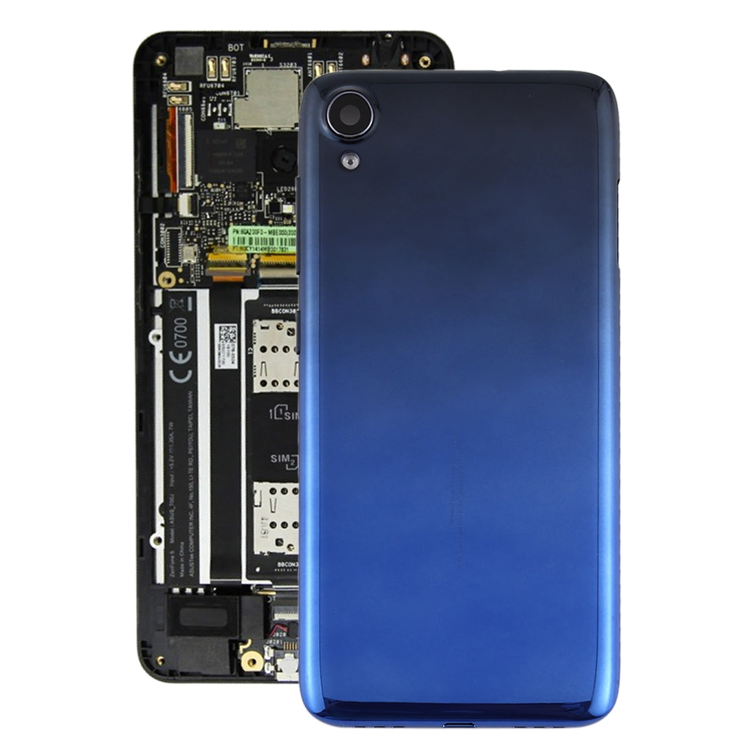 Battery Back Cover with Side Keys for Asus Zenfone Live (L2)(Blue)