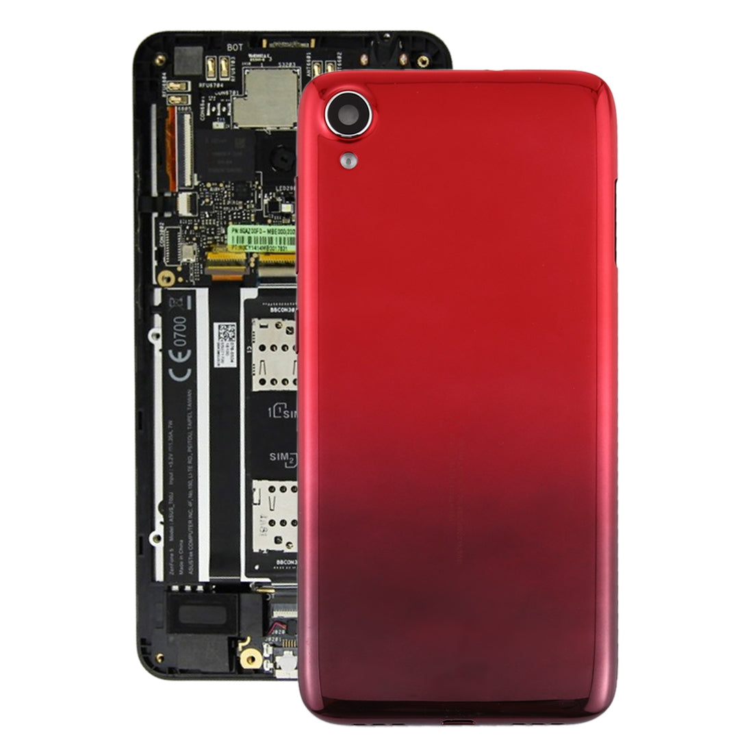 Battery Back Cover with Side Keys for Asus Zenfone Live (L2)(Red)