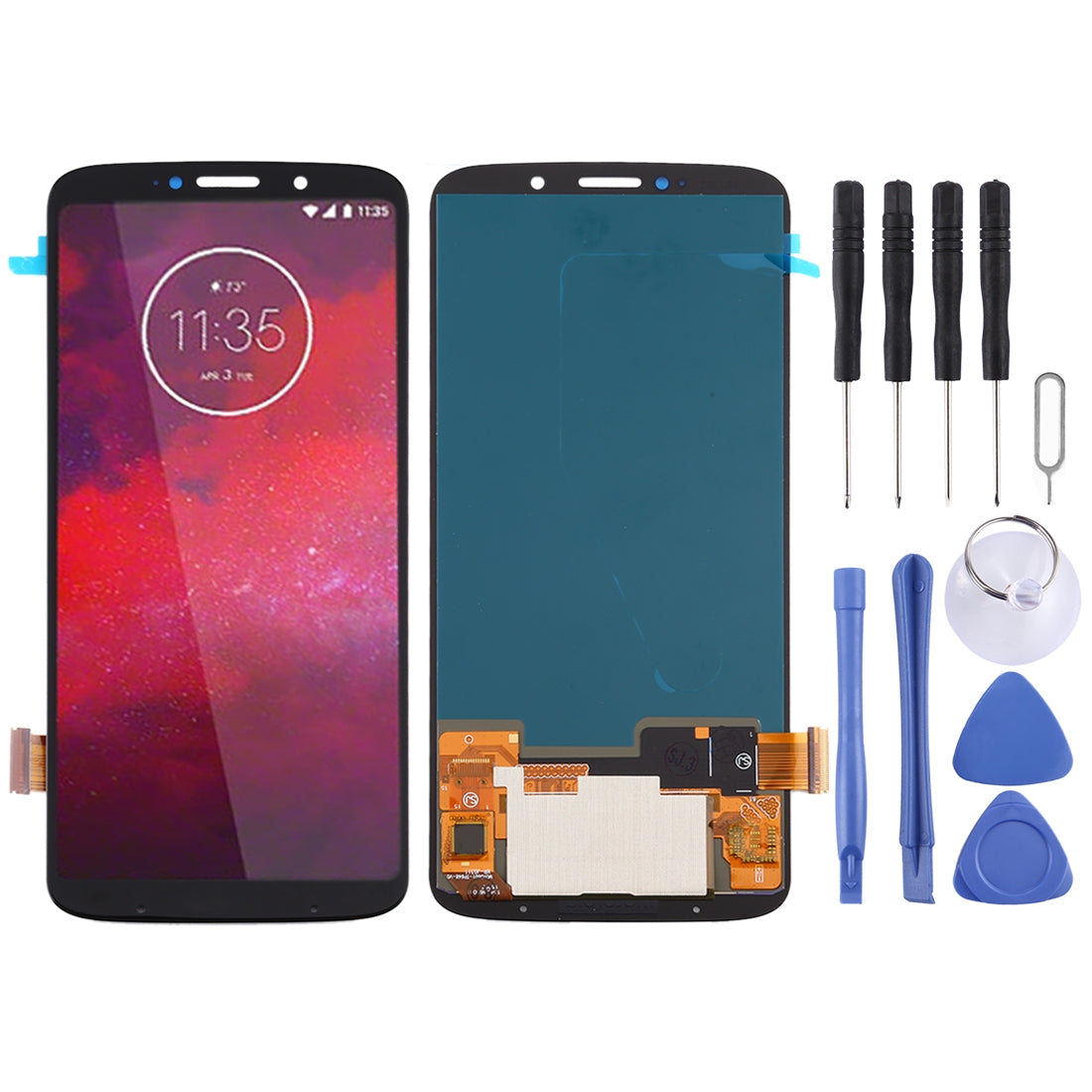 Original OLED LCD Screen for Motorola Moto Z3 with Digitizer Full Assembly (Black)