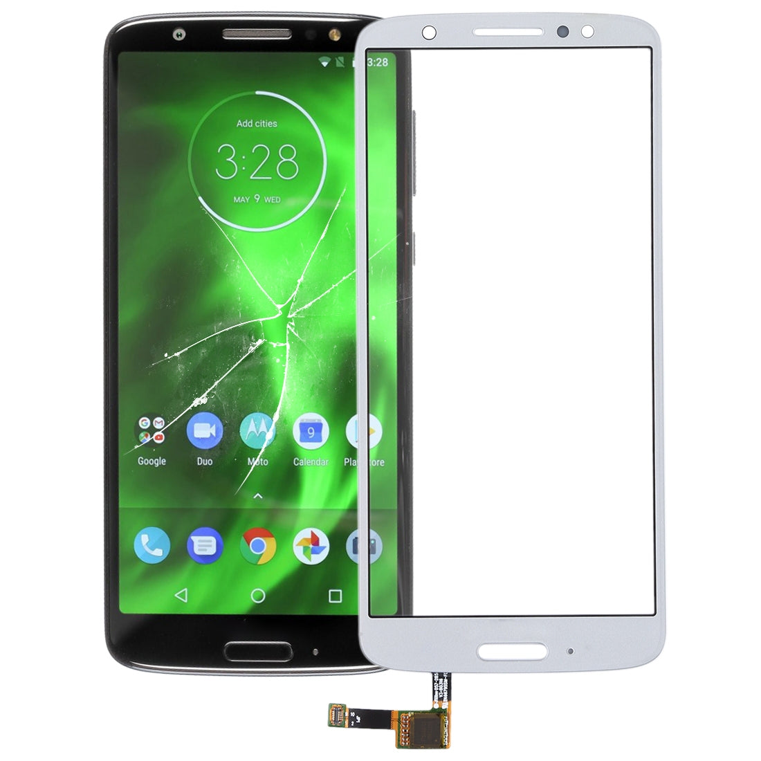 Touch Panel for Motorola Moto G6(Silver)
