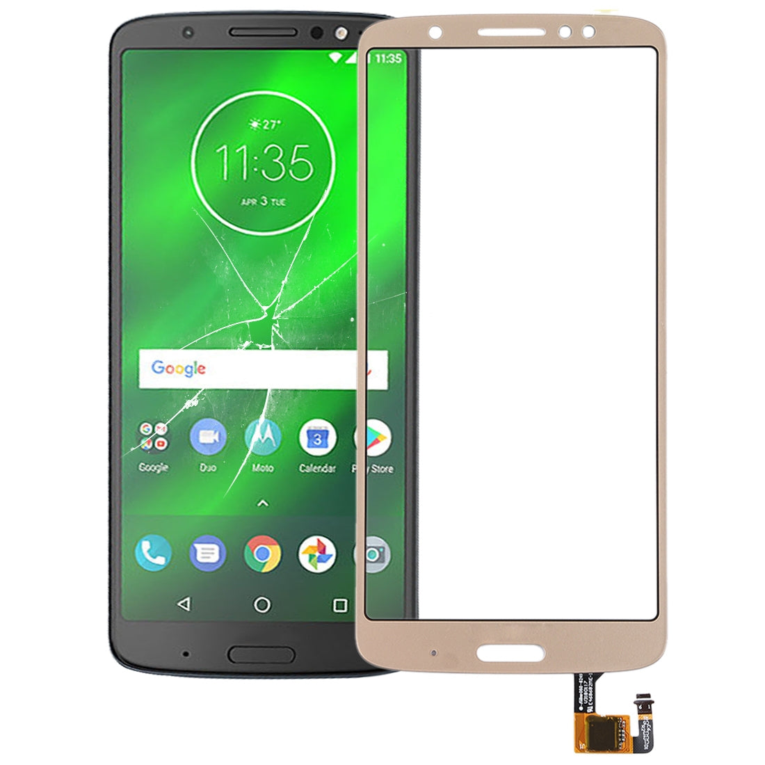 Touch Panel for Motorola Moto G6 Plus(Gold)