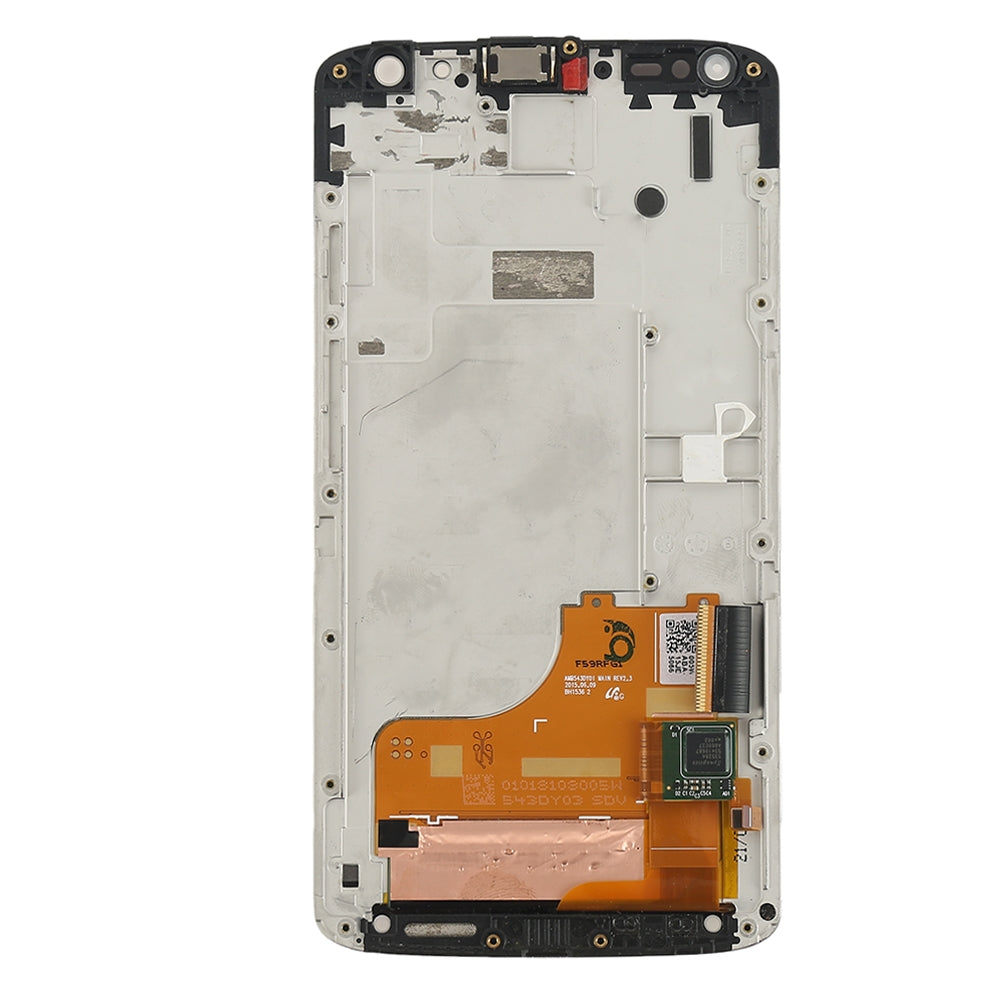 TFT LCD Screen for Motorola Moto X Force XT1581 / Droid Turbo 2 XT1585 Digitizer Full Assembly with Frame(White)