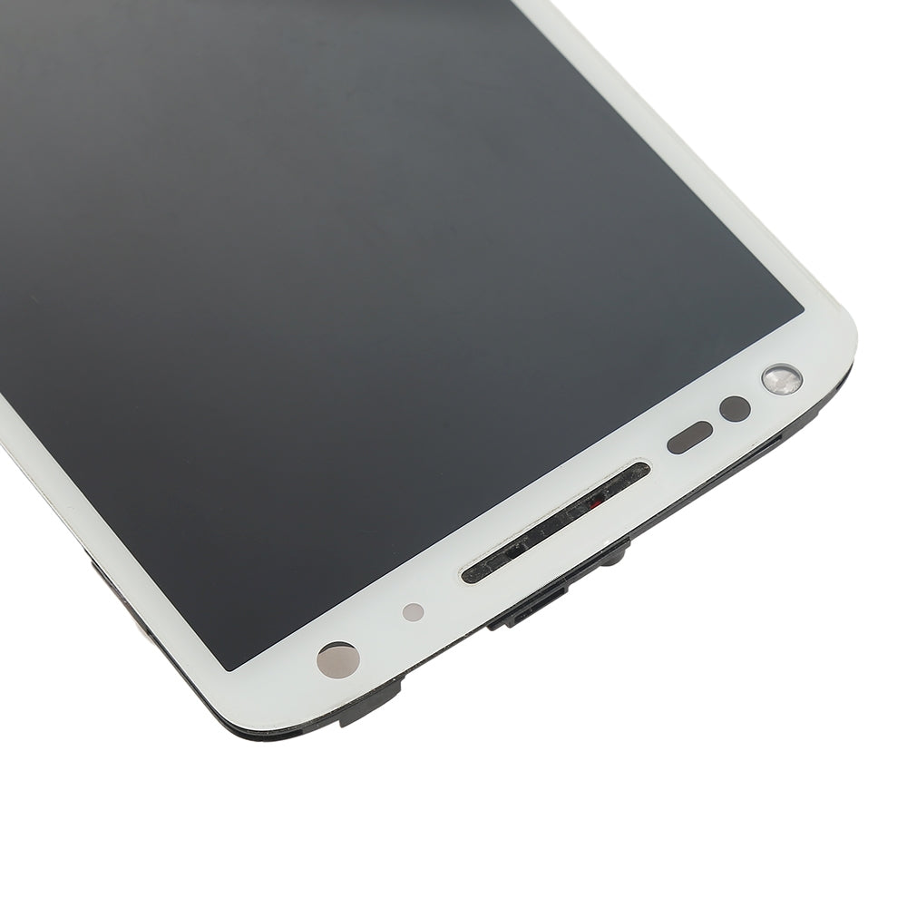 TFT LCD Screen for Motorola Moto X Force XT1581 / Droid Turbo 2 XT1585 Digitizer Full Assembly with Frame(White)