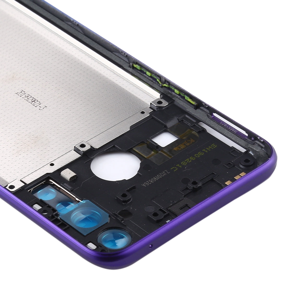 For OPPO Realme 5 Pro / Q Middle Frame Bezel Plate with Side Keys (Purple)