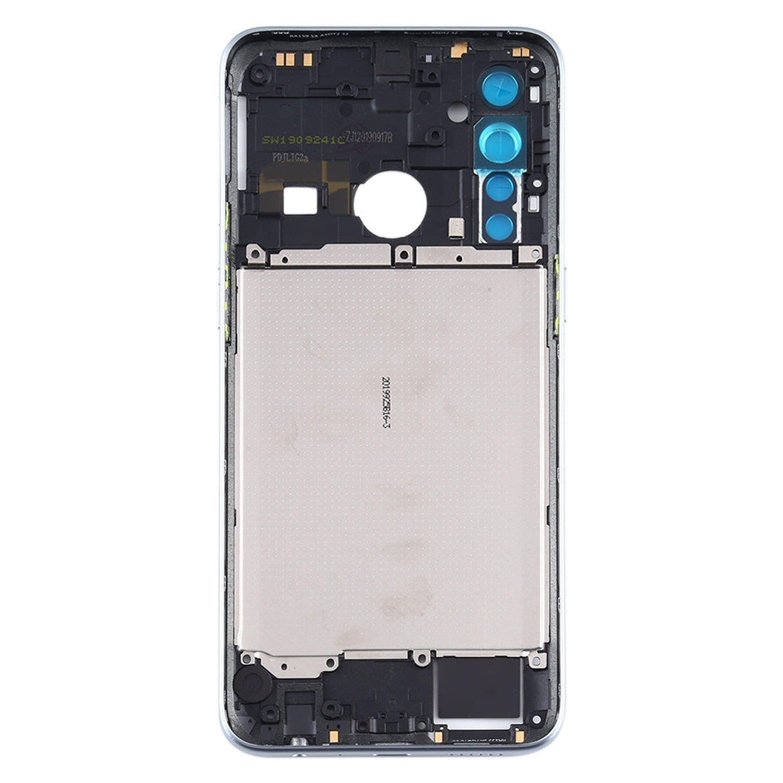 For OPPO Realme 5 Pro / Q Middle Frame Bezel Plate with Side Keys (Silver)