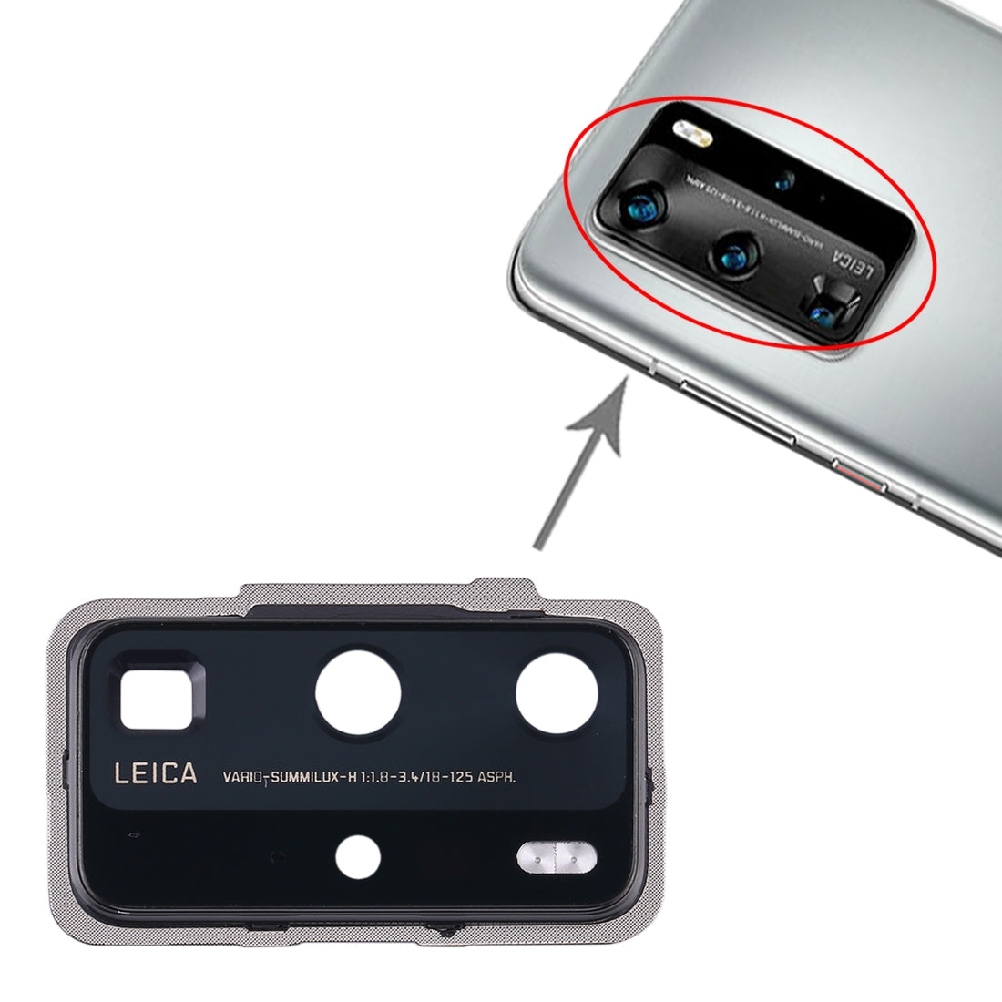 For Huawei P40 Pro Original Camera Lens Cover (Black)