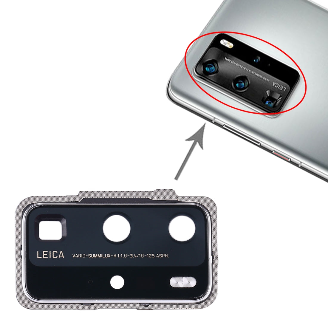 For Huawei P40 Pro Original Camera Lens Cover (Silver)