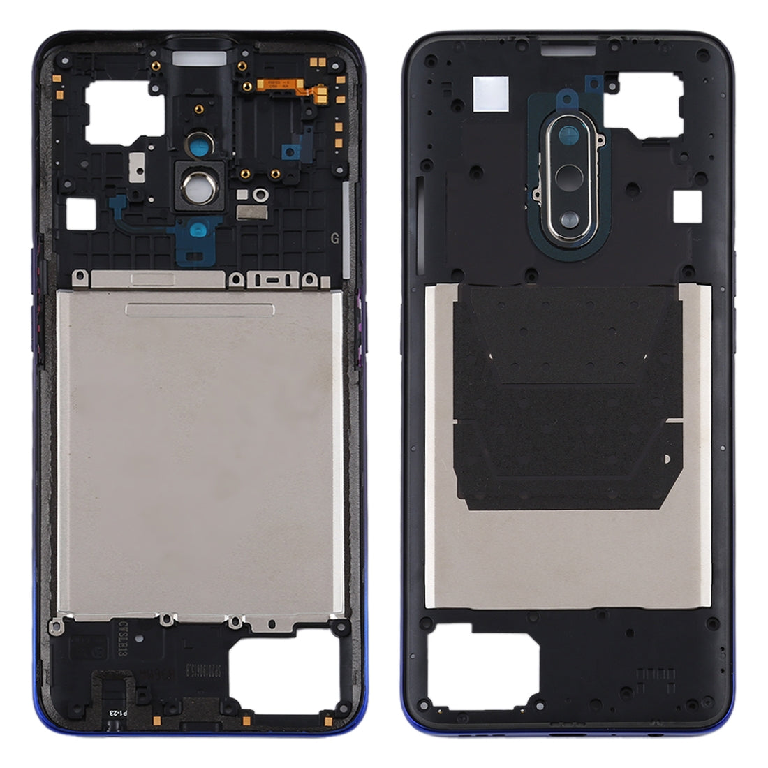 For OPPO Realme X Middle Frame Bezel Plate (Purple)