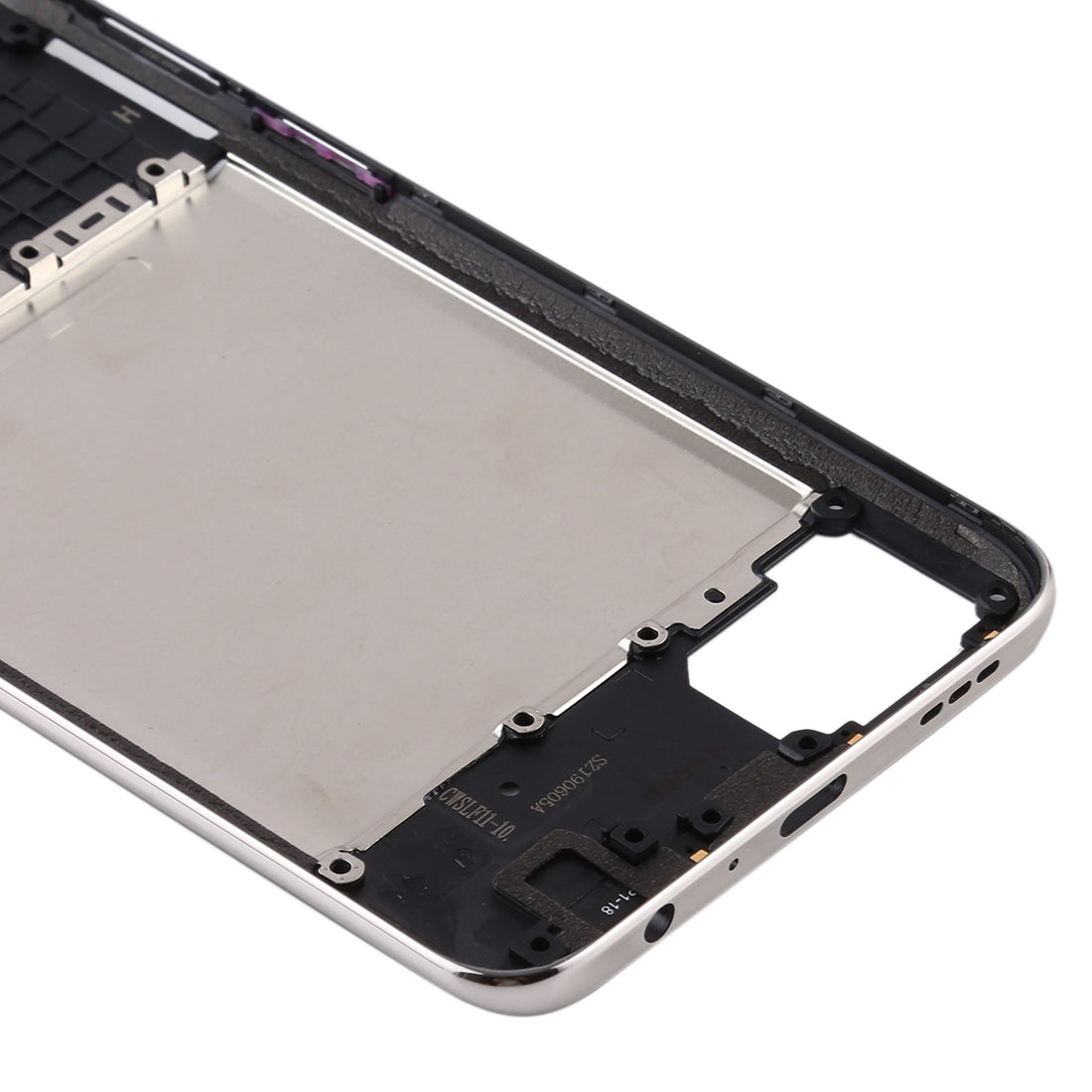 For OPPO Realme X Middle Frame Bezel Plate (Silver)