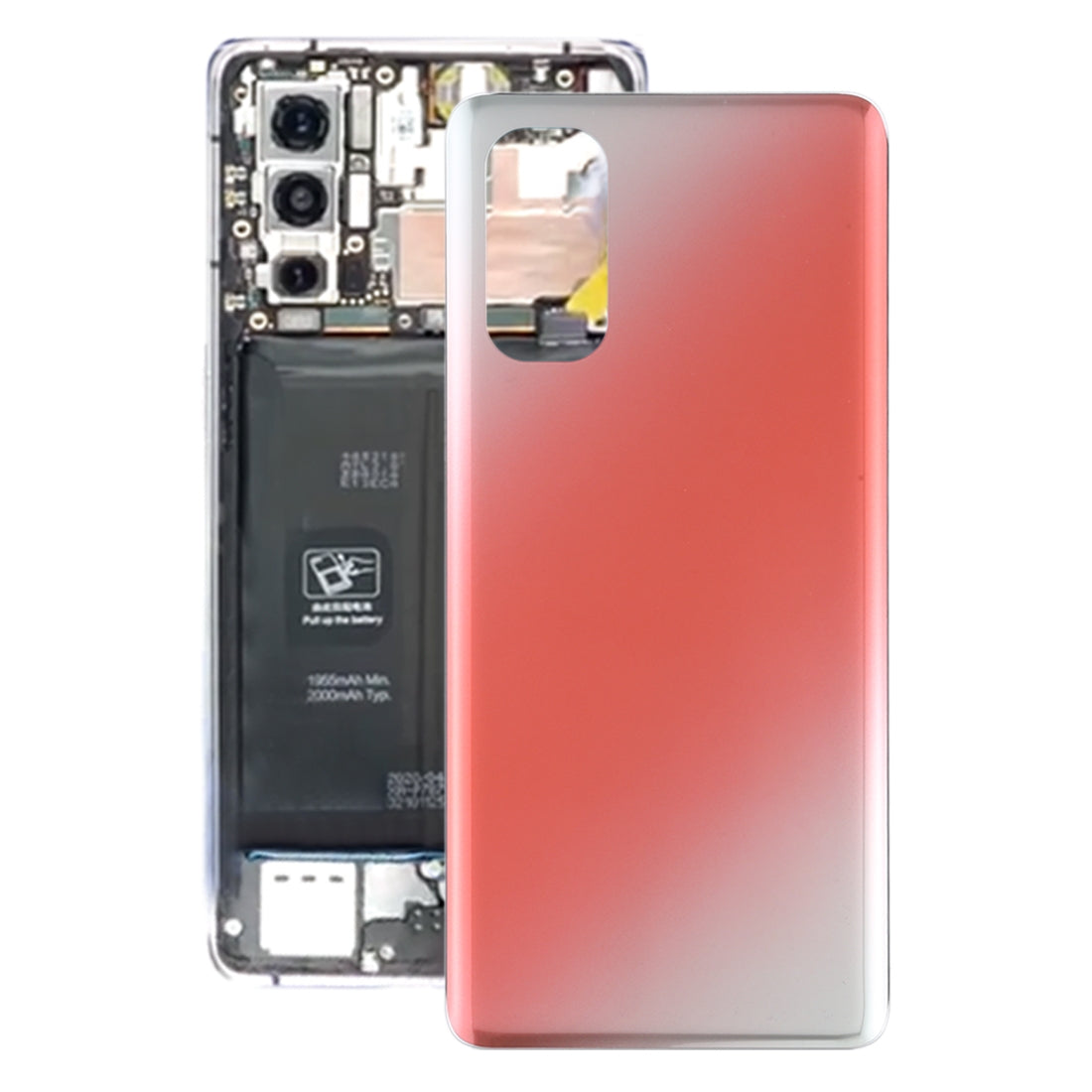 For OPPO Reno4 Pro 5G Battery Back Cover (Red)