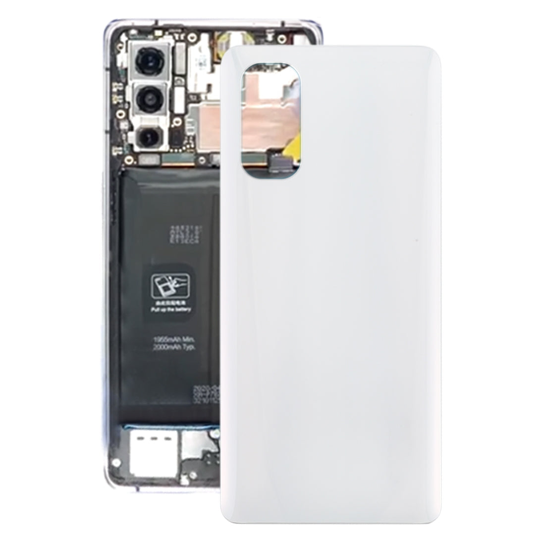 For OPPO Reno4 Pro 5G Battery Back Cover (White)