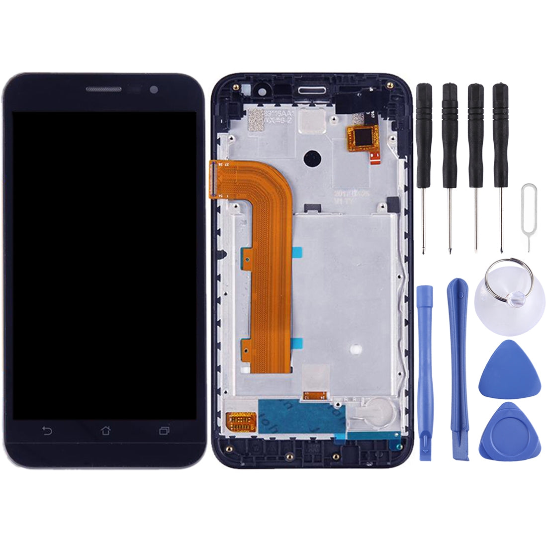 OEM LCD Screen for ASUS Zenfone Ir ZB500KL X00AD Digitizer Full Assembly with Frame?Black)