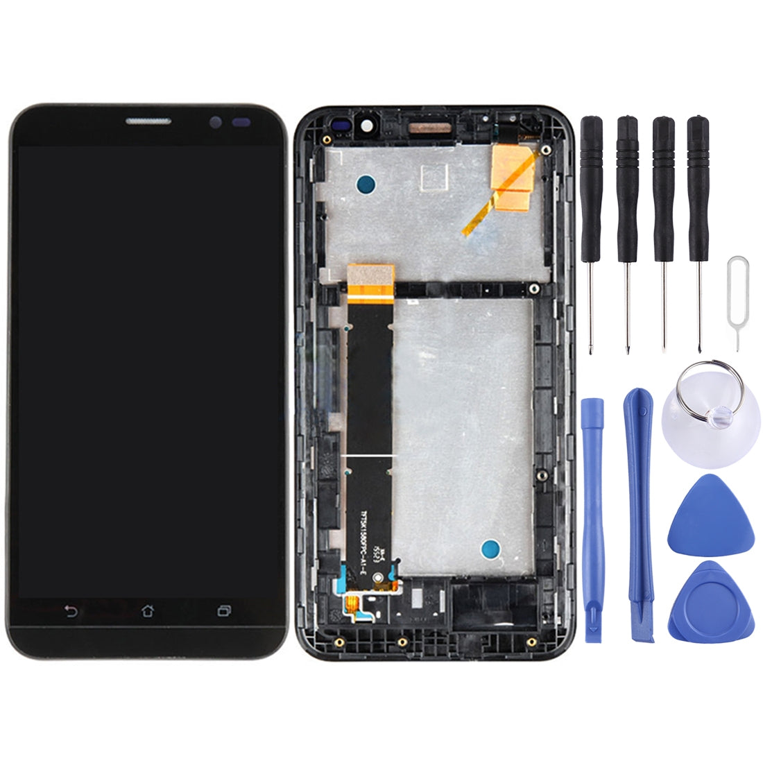 OEM LCD Screen for ASUS Zenfone Ir TV ZB551KL TD-LTE X013D X013DB Digitizer Full Assembly with Frame?Black)