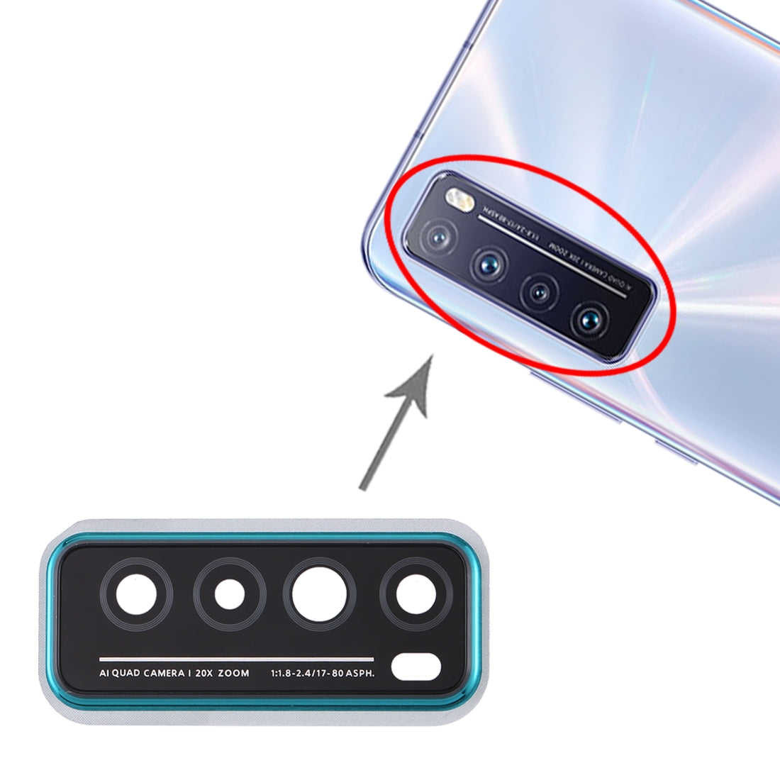 For Huawei Nova 7 5G Camera Lens Cover (Green)