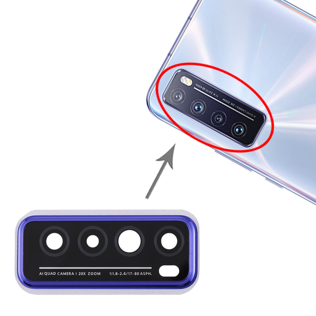 For Huawei Nova 7 5G Camera Lens Cover (Purple)