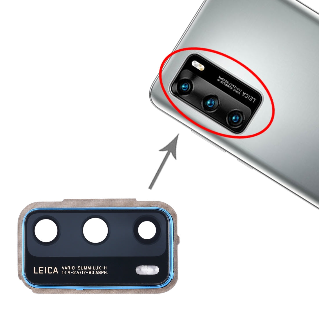 For Huawei P40 Camera Lens Cover (Blue)