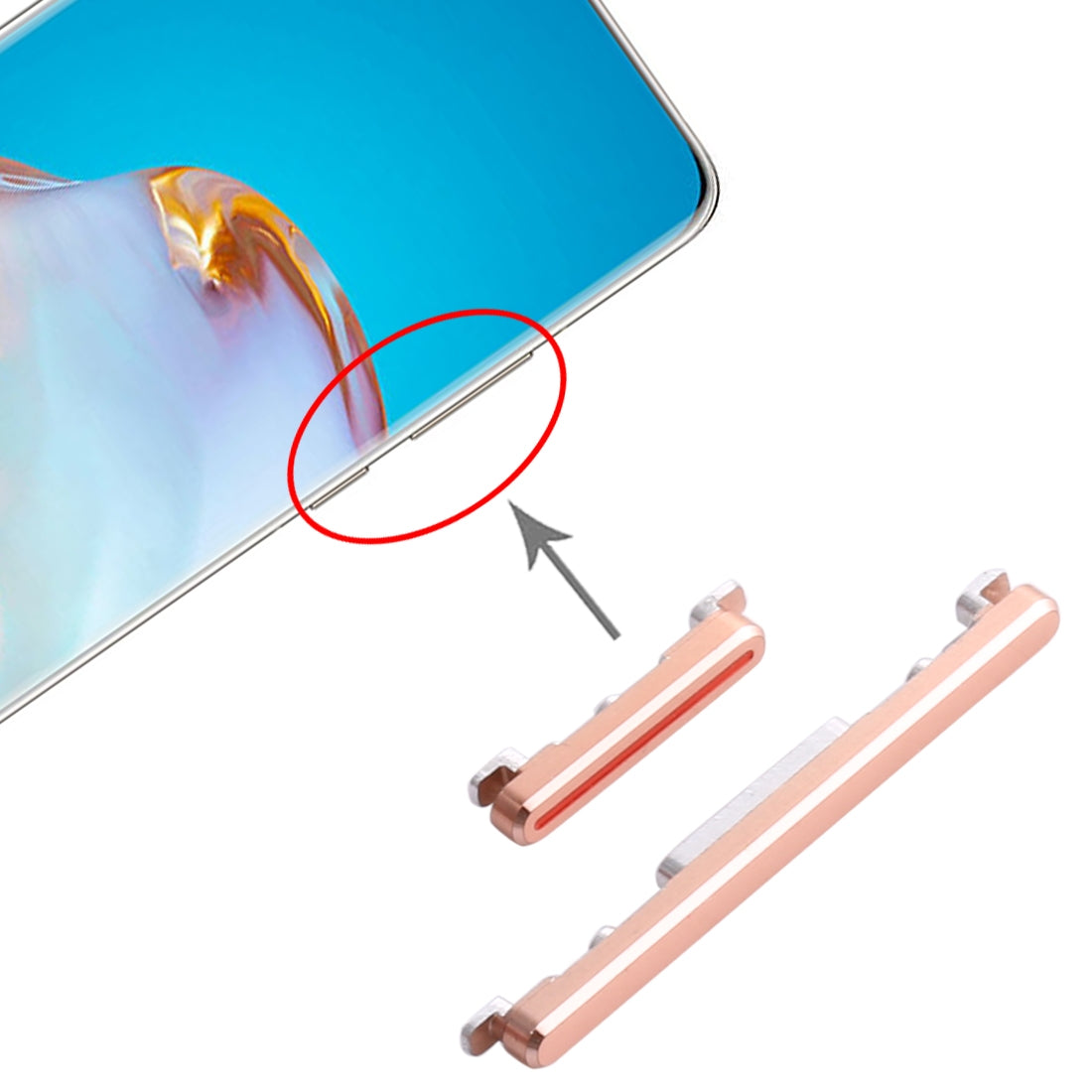 For Huawei P40 Pro Power Button and Volume Control Button (Gold)