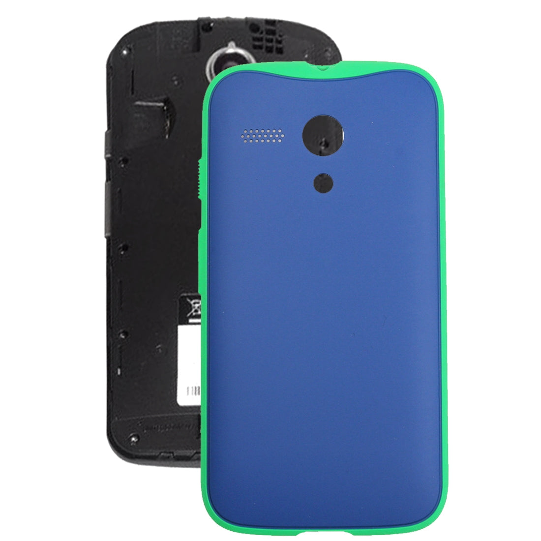 for Motorola Moto G Original Anti-shock Battery Back Cover (Dark Blue + Green)