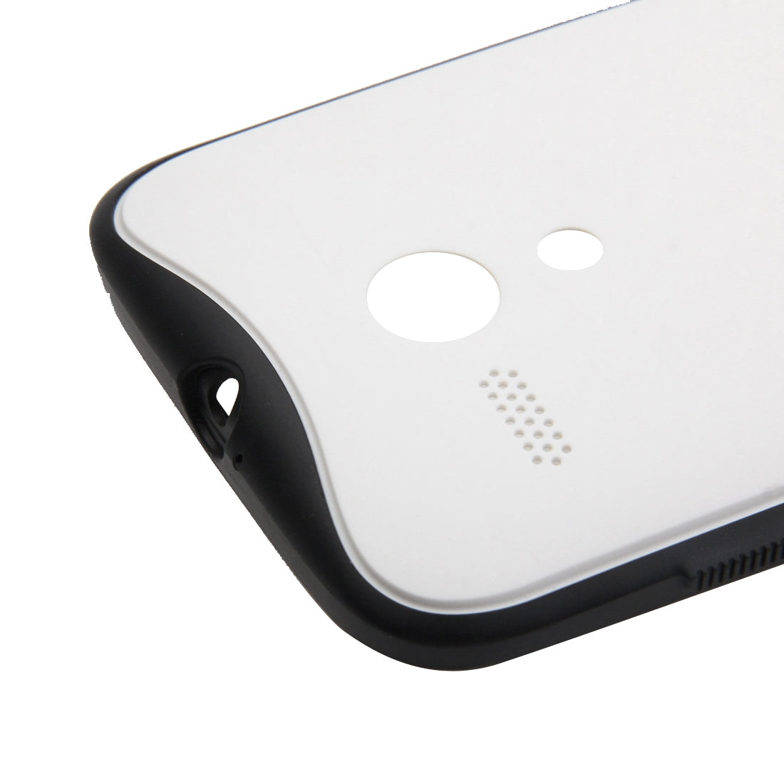 Original Anti-shock Battery Back Cover for Motorola Moto G (White + Black)