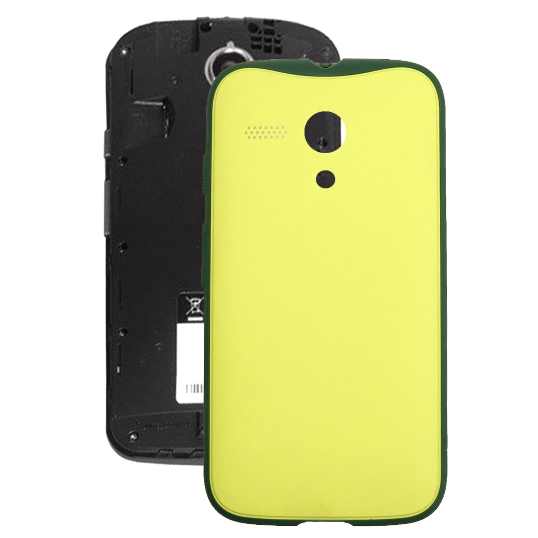 for Motorola Moto G Original Anti-shock Battery Back Cover (Yellow + Dark Green)