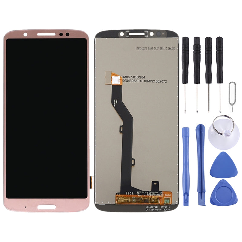 TFT LCD Screen for Motorola Moto G6 Play with Digitizer Full Assembly (Pink)