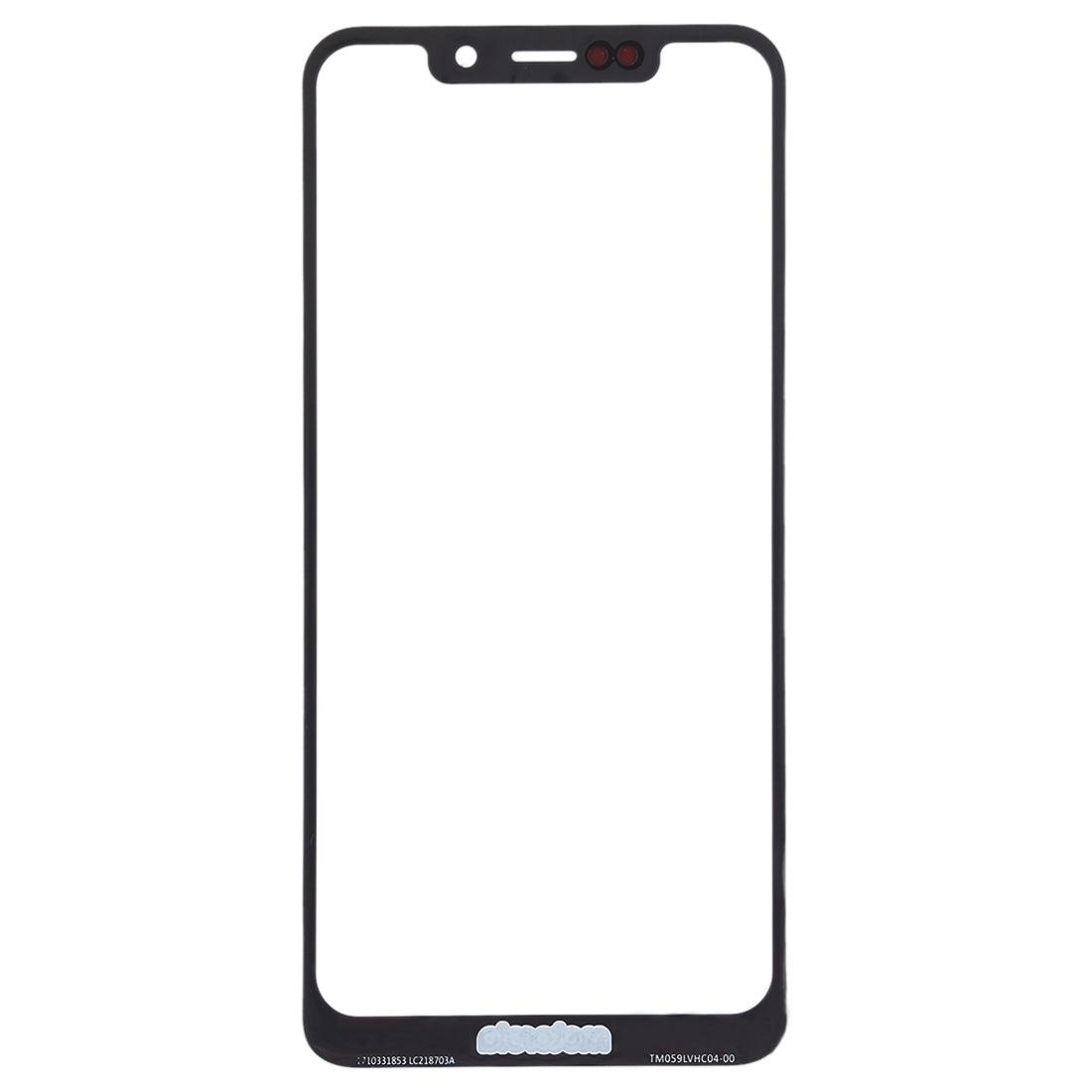 Front Screen Outer Glass Lens for Motorola One (P30 Play)(Black)