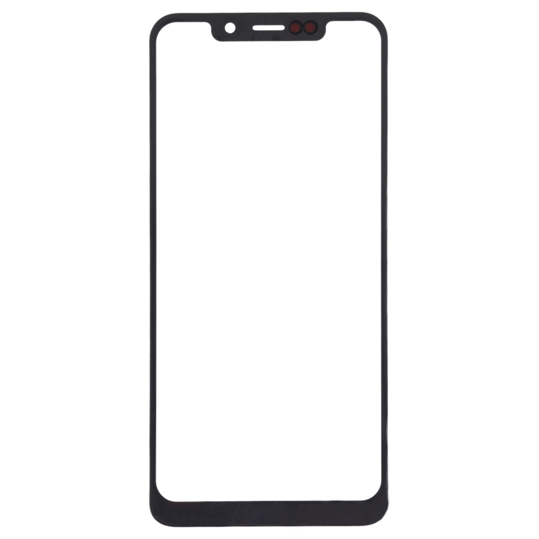 Front Screen Outer Glass Lens for Motorola Moto P30(Black)