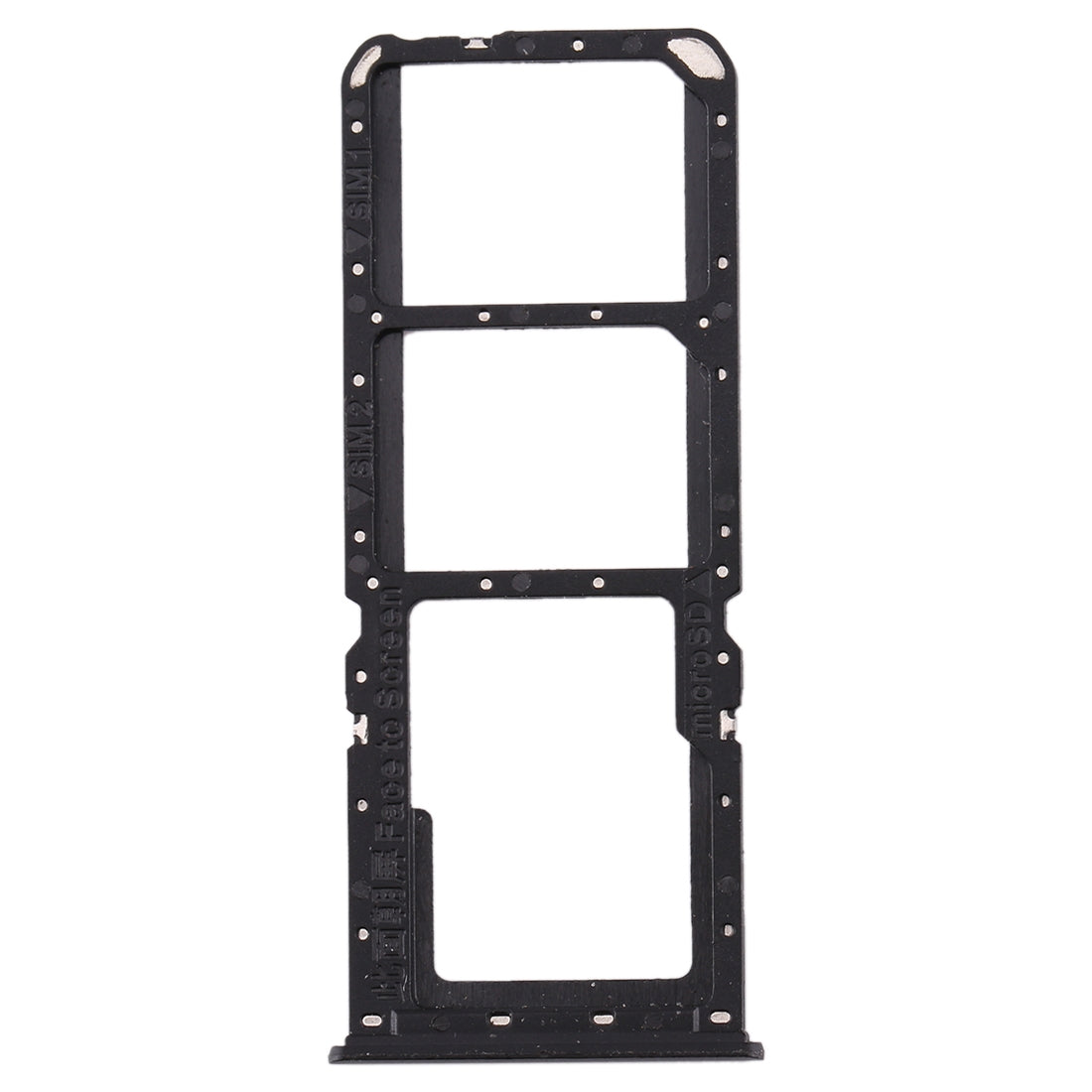 For OPPO A11 SIM Card Tray + SIM Card Tray + Micro SD Card Tray (Black)