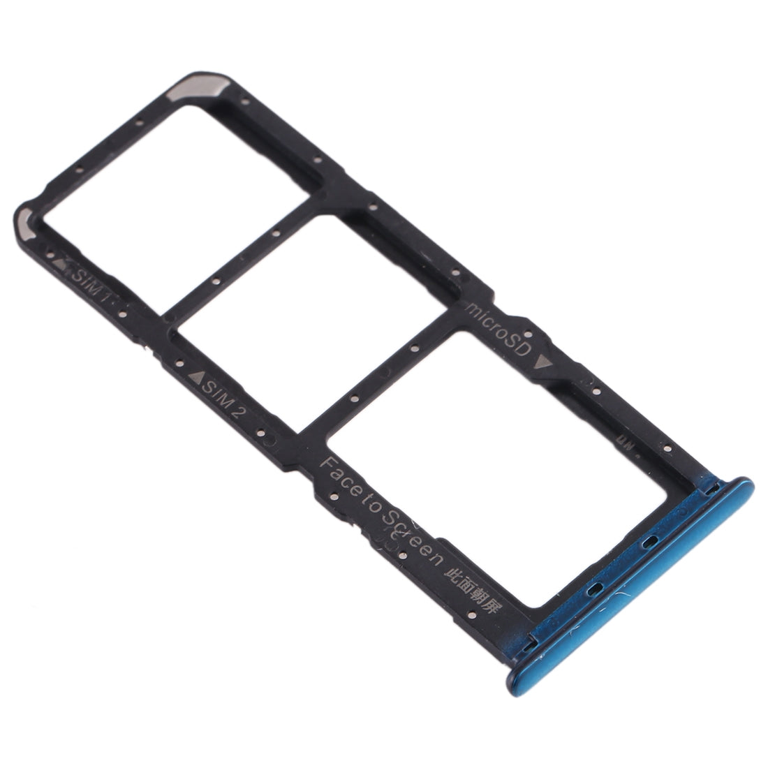 For Realme X2 SIM Card Tray + SIM Card Tray + Micro SD Card Tray (Blue)