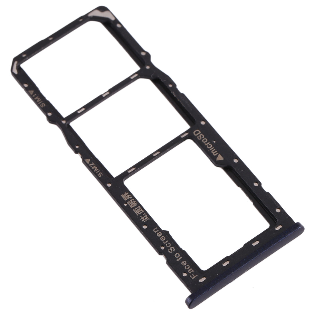 For Realme 2 SIM Card Tray + SIM Card Tray + Micro SD Card Tray (Black)